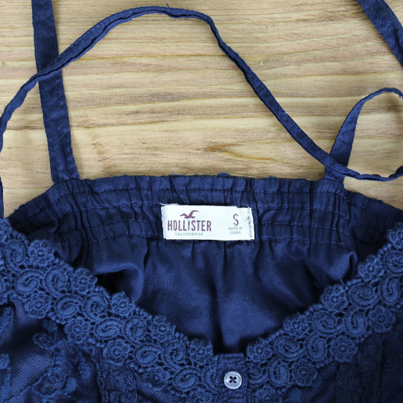 Hollister Navy Blue Lace Tank Top - Picture 3 of 3